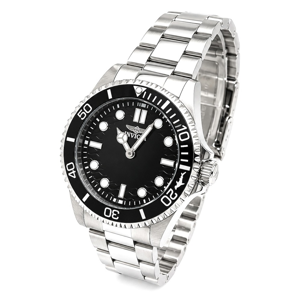 Invicta Pro Diver Crestcore 49693 Men's Quartz Black Dial Steel Watch 43mm New